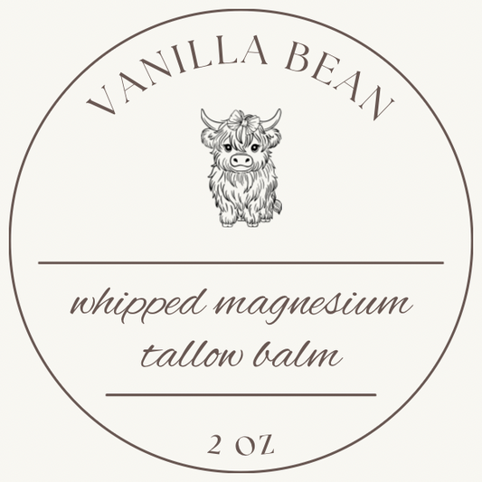 Vanilla Bean Whipped Magnesium Tallow Balm