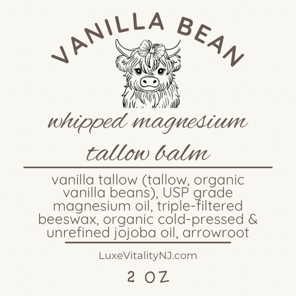 Vanilla Bean Whipped Magnesium Tallow Balm